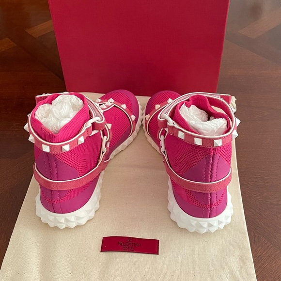 Valentino Garavani Rockstud High-top Sneakers In Pink - Picture 8 of 10